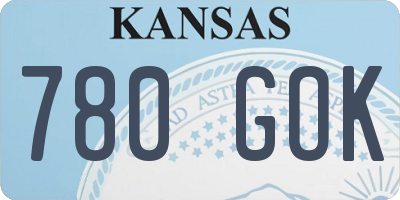 KS license plate 780GOK