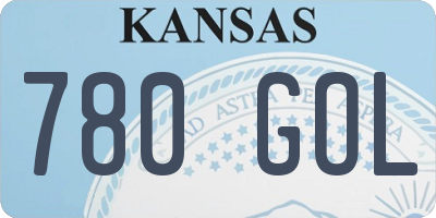 KS license plate 780GOL