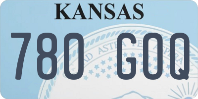 KS license plate 780GOQ