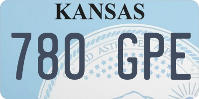 KS license plate 780GPE