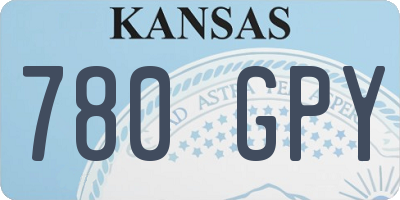 KS license plate 780GPY