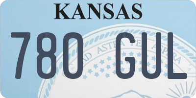 KS license plate 780GUL