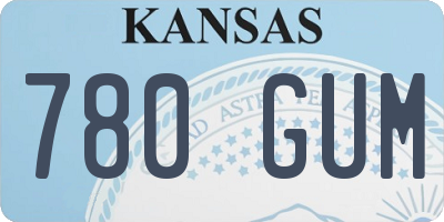 KS license plate 780GUM