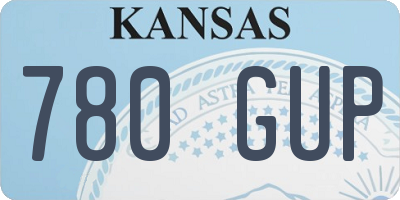 KS license plate 780GUP
