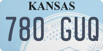 KS license plate 780GUQ