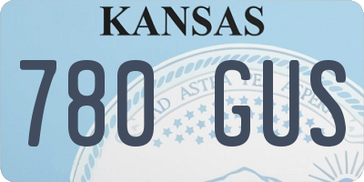 KS license plate 780GUS