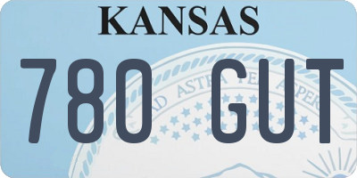 KS license plate 780GUT