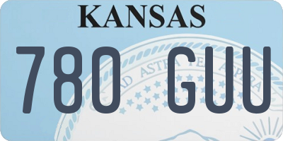 KS license plate 780GUU