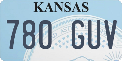KS license plate 780GUV