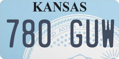 KS license plate 780GUW