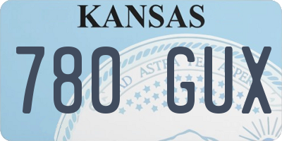 KS license plate 780GUX