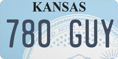 KS license plate 780GUY
