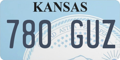 KS license plate 780GUZ