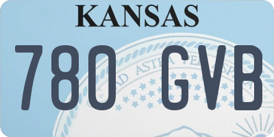 KS license plate 780GVB