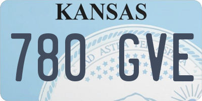 KS license plate 780GVE