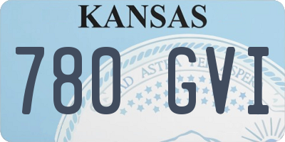 KS license plate 780GVI