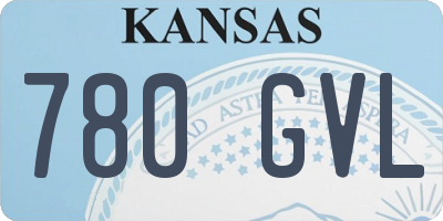 KS license plate 780GVL