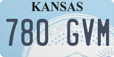 KS license plate 780GVM