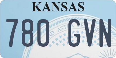 KS license plate 780GVN
