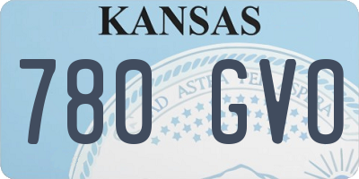 KS license plate 780GVO