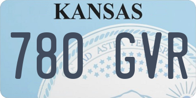KS license plate 780GVR