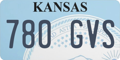 KS license plate 780GVS
