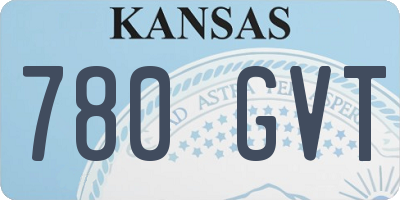 KS license plate 780GVT