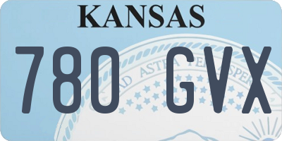 KS license plate 780GVX