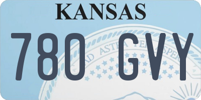 KS license plate 780GVY