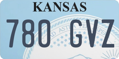 KS license plate 780GVZ
