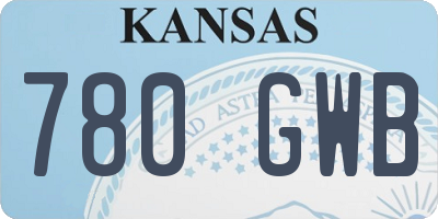 KS license plate 780GWB