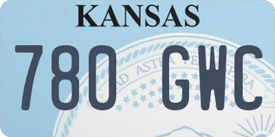 KS license plate 780GWC