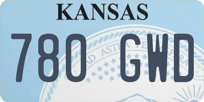 KS license plate 780GWD