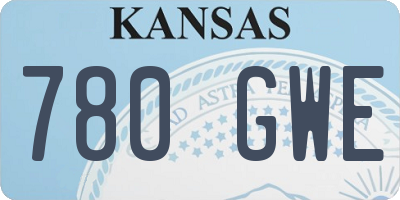 KS license plate 780GWE