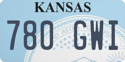 KS license plate 780GWI