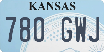 KS license plate 780GWJ