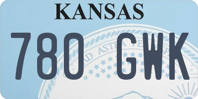 KS license plate 780GWK