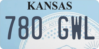 KS license plate 780GWL