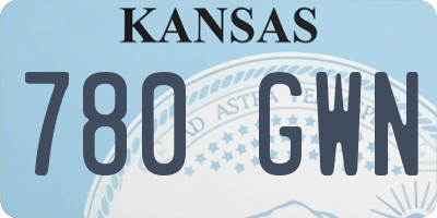KS license plate 780GWN