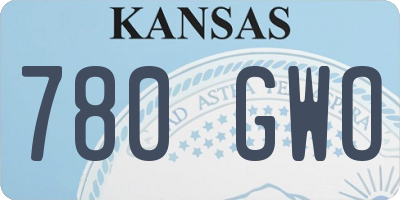 KS license plate 780GWO