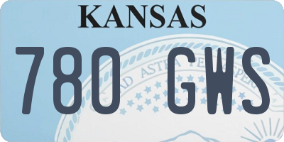 KS license plate 780GWS