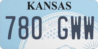 KS license plate 780GWW
