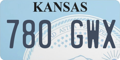 KS license plate 780GWX
