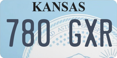 KS license plate 780GXR