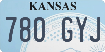 KS license plate 780GYJ