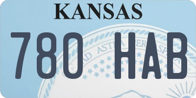 KS license plate 780HAB