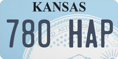 KS license plate 780HAP