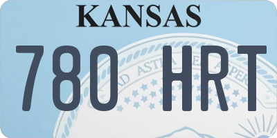 KS license plate 780HRT