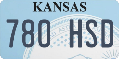 KS license plate 780HSD