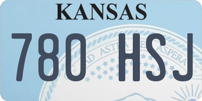 KS license plate 780HSJ